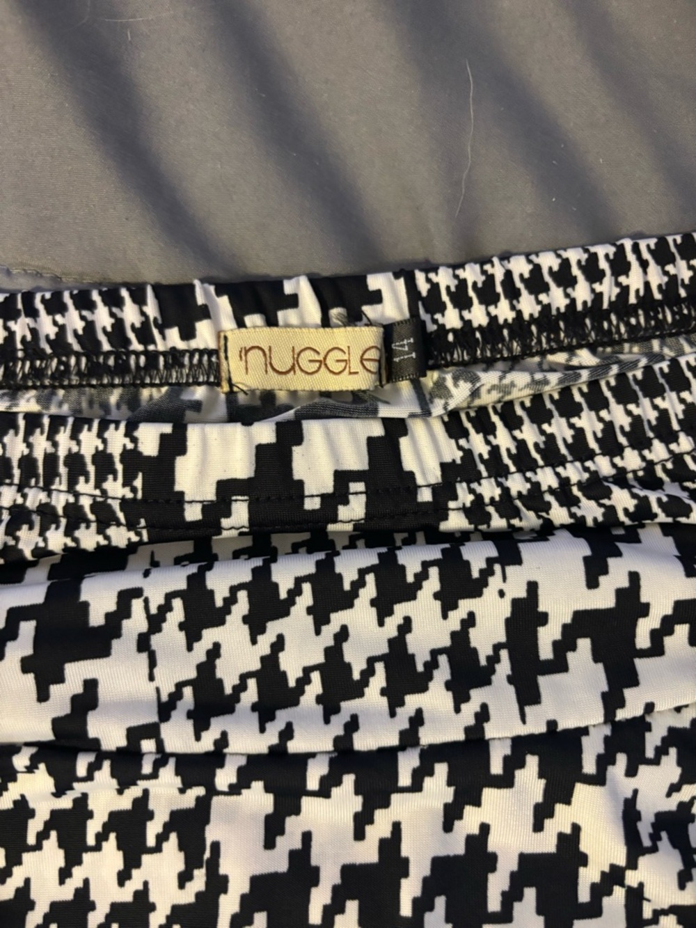 Nuggle Black & White Houndstooth Maxi Skirt
